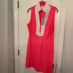 NWT BEAUTIFUL LINEN💞 Sail to Sable Fluorescent Pink Shift Dress